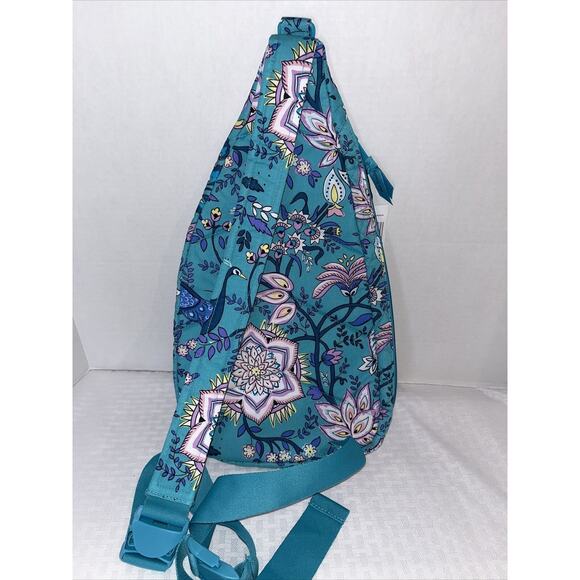 Vera Bradley Essential Sling Backpack Peacock Garden MSRP $79 ~ NWT - Picture 2 of 6